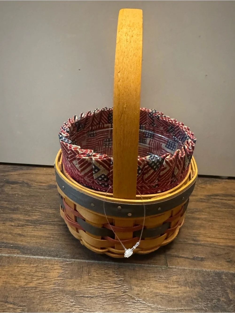 Longaberger Red, White and Blue 1997 Inaugural Woven Basket